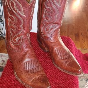 Tony Lama  Leather Western Boot Interior